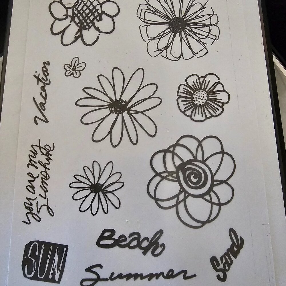 Scrappy Cat Clear Stamp set plus more, Sunny Days, flower, summer, camping